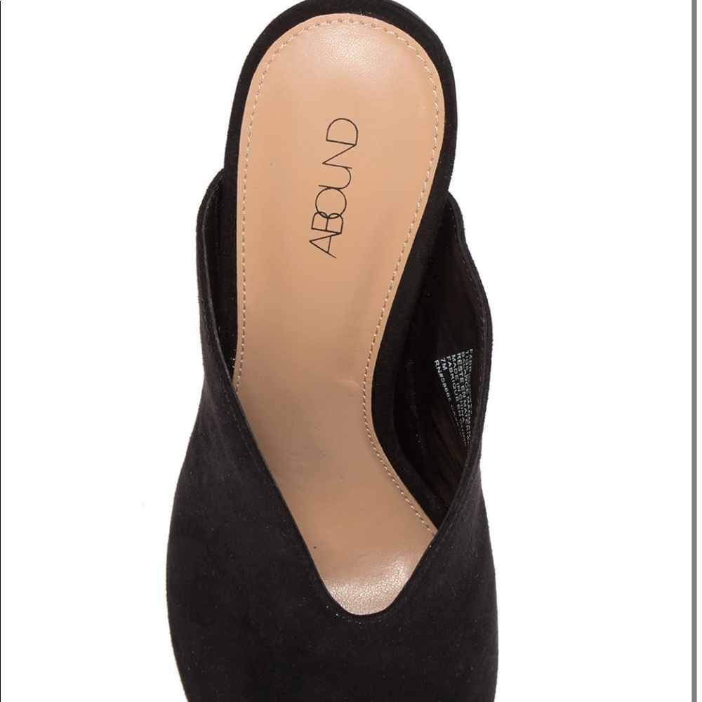 ABOUND Open Toe Black Heels